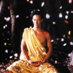 LITTLE BUDDHA - Actor Keanu Reeves as The Buddha sitting in meditation under the Bodhi tree - THIS Buddhist Film Festival