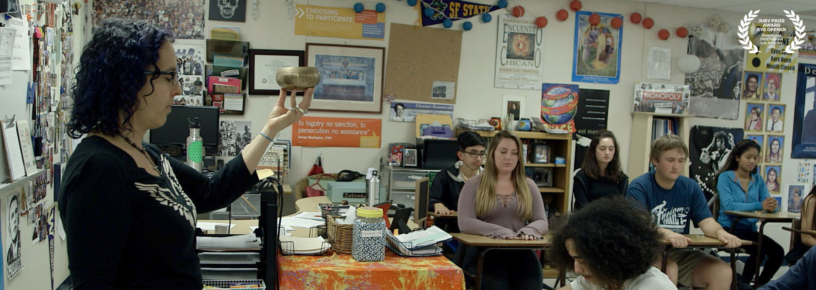MAY I BE HAPPY - Singing bowl mindfulness in class - THIS Buddhist Film Festival